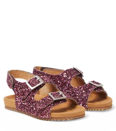 Pèpè Kids' Glitter Sandals In Purple