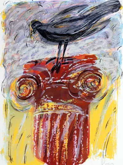 Pepe Herrera ''europa'' Screenprint On Paper, 19'' X 15'' In Neutral
