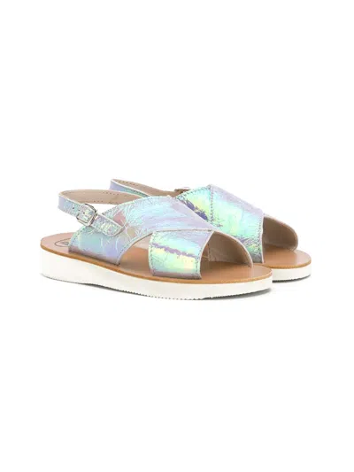 Pèpè Kids' Holographic Sandals In Multi