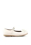 Pèpè Patent Leather Mary Jane Ballet Flats In White