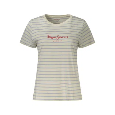 Pepe Jeans Bianco Cotton Women T-shirt In Multi