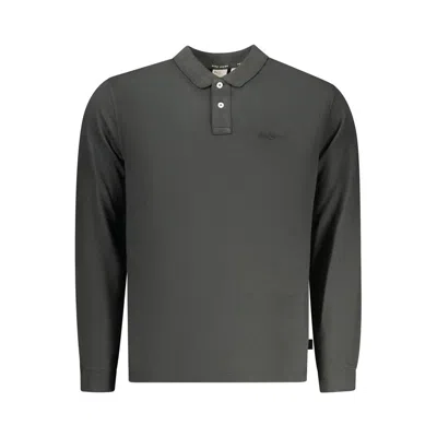 Pepe Jeans Black Cotton Polo Shirt In Gray