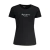 Pepe Jeans Black Cotton Tops & T-shirt