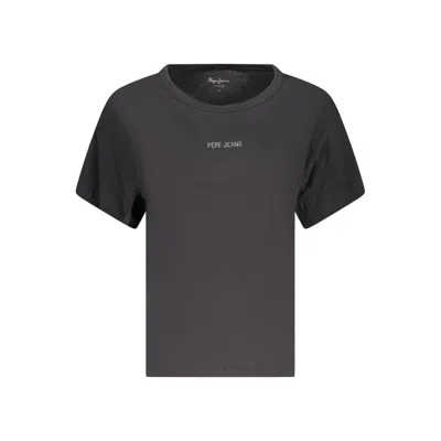 Pepe Jeans Black Cotton T-shirt In Gray