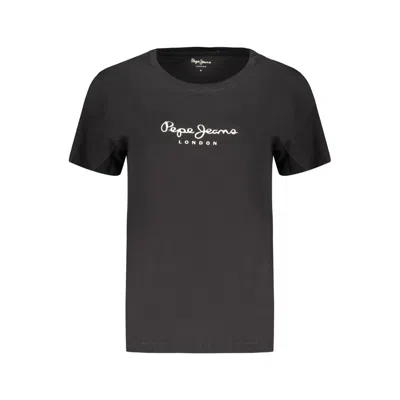 Pepe Jeans Black Cotton T-shirt In Pink