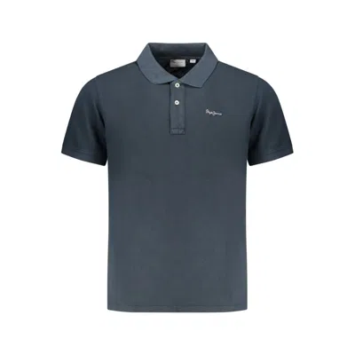Pepe Jeans Blue Cotton Men Polo In Black