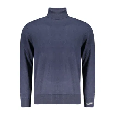 Pepe Jeans Blue Cotton Men Sweater Turtleneck In Gray