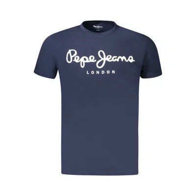 Pepe Jeans Cotton Men Men's T-shirt In Blue