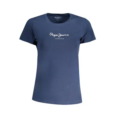 Pepe Jeans Blue Cotton Tops & T-shirt