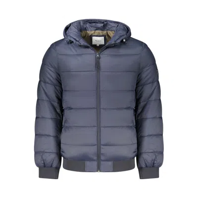 Pepe Jeans Quilted Hooded Jacket In Blue