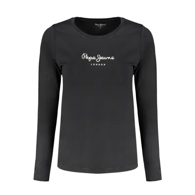 Pepe Jeans Cotton Tops & Women's T-shirt In Black
