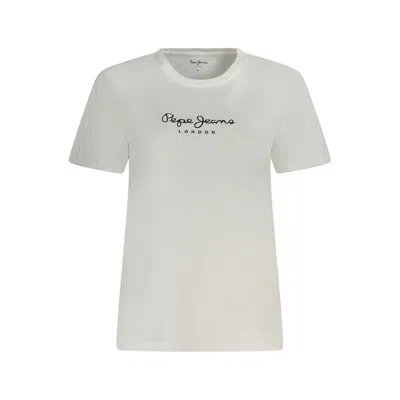 Pepe Jeans Cotton Tops & Women's T-shirt In White