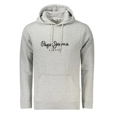 Pepe Jeans Logo-print Hoodie In Gray