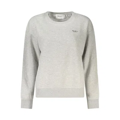 Pepe Jeans Crew-neck Logo-print Sweater In Gray