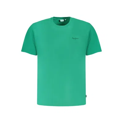 Pepe Jeans Logo-print Crew-neck T-shirt In Green