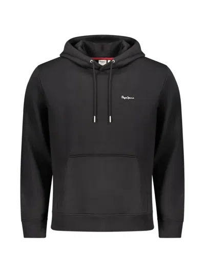 Pepe Jeans Griffin Pouch-pocket Hoodie In Black