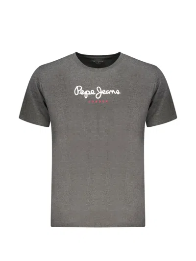 Pepe Jeans Logo-print Cotton T-shirt In Gray