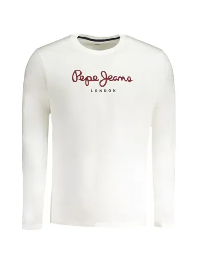 Pepe Jeans Logo-print Long-sleeved T-shirt In White