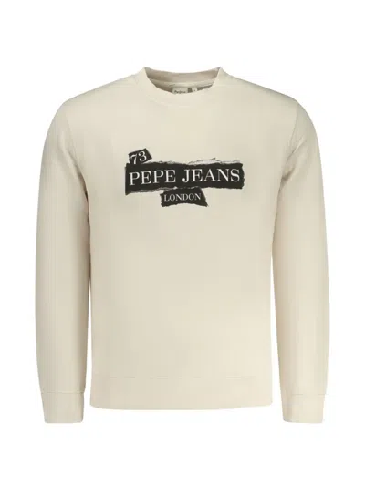 Pepe Jeans Logo-print Sweater In Neutral