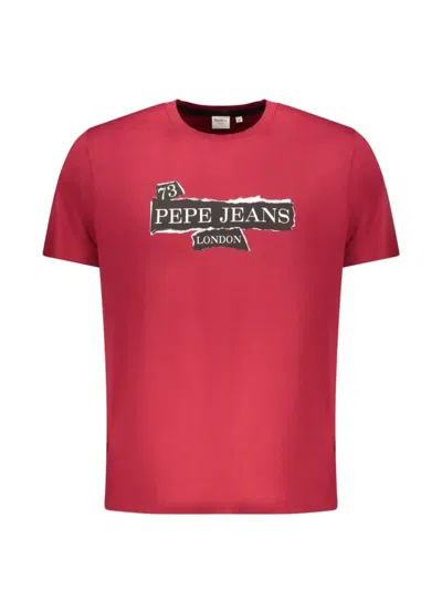 Pepe Jeans Logo-print T-shirt In Red