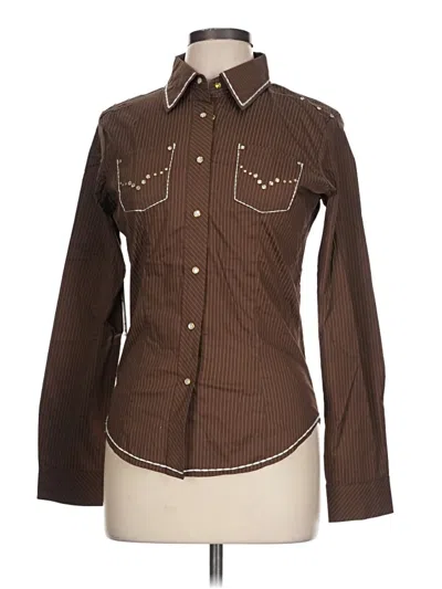 Pepe Jeans Long Sleeve Button Down Shirt In Brown