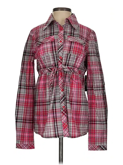 Pepe Jeans Long Sleeve Button Down Shirt In Red