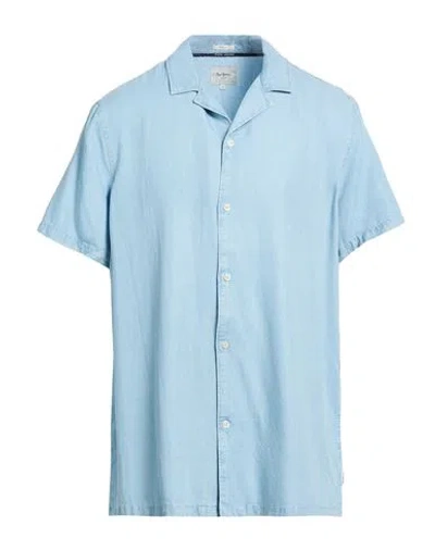 Pepe Jeans Man Denim Shirt Blue Size S Lyocell