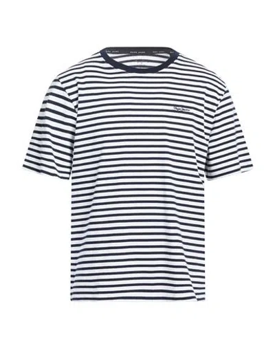 Pepe Jeans Man T-shirt Midnight Blue Size L Cotton