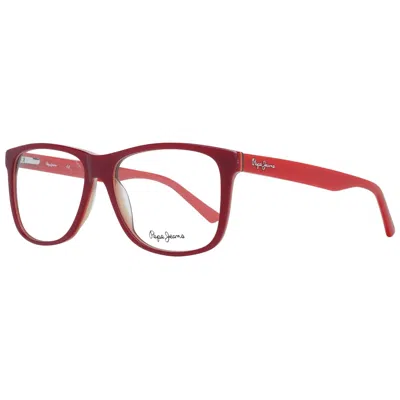 Pepe Jeans Men' Spectacle Frame  Pj3280 55c4 Gbby2 In Red