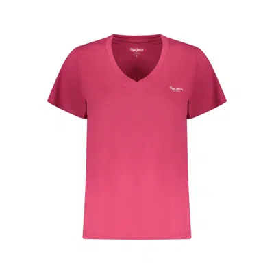 Pepe Jeans Pink Cotton T-shirt In Multi