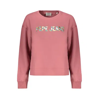 Pepe Jeans Pink Cotton Women Sweatshirt In Multi