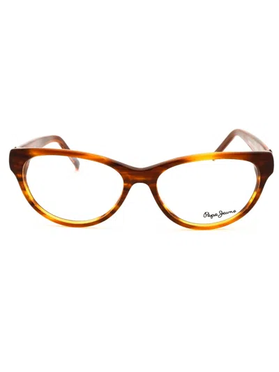 Pepe Jeans Pj Ansley 3074 Eyeglasses In Brown/clear Demo Lens
