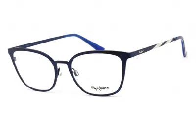 Pepe Jeans Pj1336 Cat-eye Metal Frame Eyeglasses In Blue