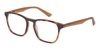 Pepe Jeans Pj3367 Men's Glasses, Tortoiseshell, Size 53 In Brown