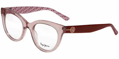 Pepe Jeans Pj3573 238 Women's Glasses Pink Size 49 - Free Lenses - Blue Light Block Available