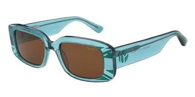 Pepe Jeans Pj7424 617 Women's Sunglasses Blue Size 52