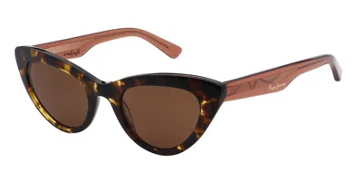 Pepe Jeans Pj7469 101 Women's Sunglasses Tortoiseshell Size 50 In Brown