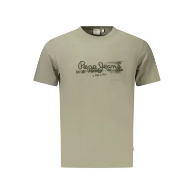 Pepe Jeans Verde Cotton Men T-shirt In Gray