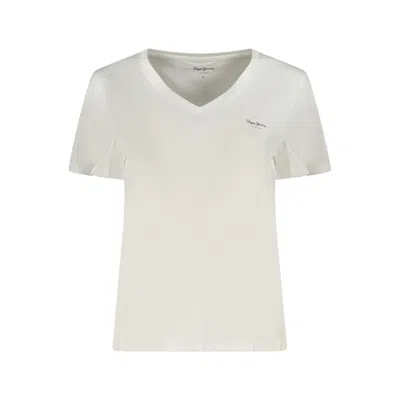PEPE JEANS WHITE COTTON TOPS & T-SHIRT