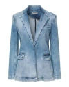 Pepe Jeans Woman Blazer Blue Size 10 Cotton, Elastane