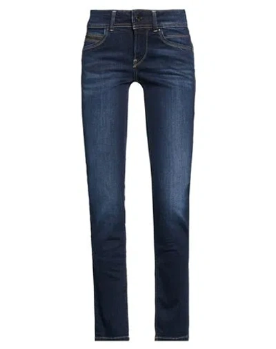 Pepe Jeans Woman Jeans Blue Size 25w-30l Cotton, Polyester, Elastane