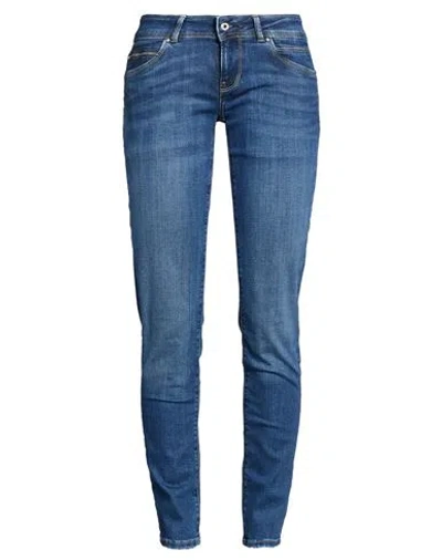 Pepe Jeans Woman Jeans Blue Size 26w-30l Cotton, Polyester, Elastane