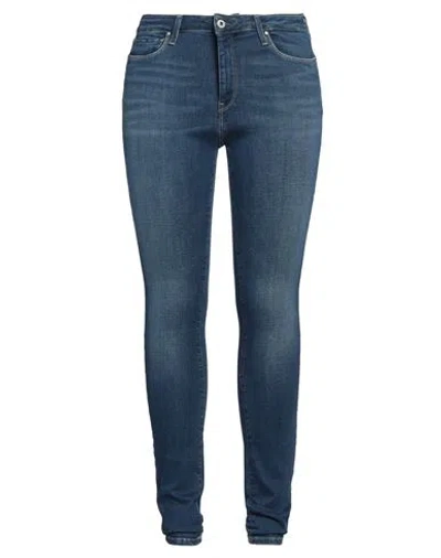 Pepe Jeans Woman Jeans Blue Size 27w-32l Cotton, Polyester, Elastane