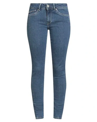 Pepe Jeans Woman Jeans Blue Size 31w-30l Cotton, Polyester, Elastane