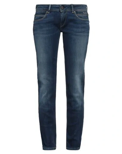 Pepe Jeans Woman Jeans Blue Size 30w-32l Cotton, Polyester, Elastane