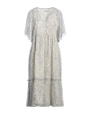 Pepe Jeans Woman Midi Dress Off White Size M Polyester In Off White