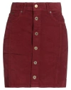 Pepe Jeans Woman Mini Skirt Brick Size S Cotton, Elastane In Red