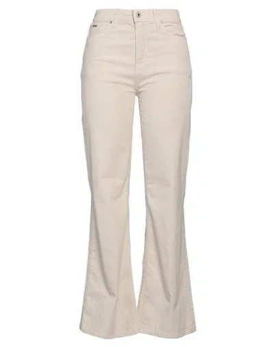 Pepe Jeans Woman Pants Beige Size 31w-30l Cotton, Elastane