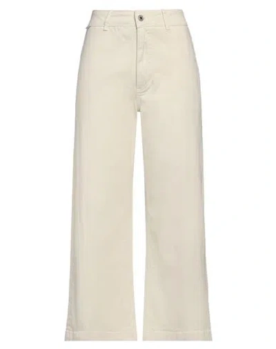 Pepe Jeans Woman Pants Ivory Size 28w-30l Cotton, Elastane In White