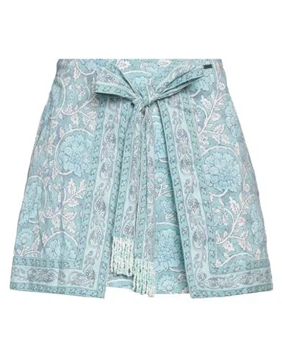 Pepe Jeans Woman Shorts & Bermuda Shorts Sky Blue Size M Cotton